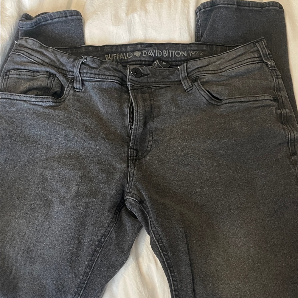 Buffalo David Bitton Men's Charcoal Skinny Jeans